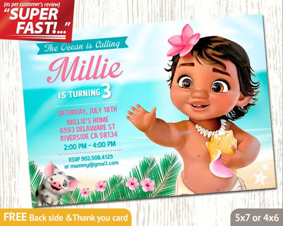 Best ideas about Moana Birthday Card
. Save or Pin Moana Invitation PRINTABLE Moana Birthday Invitation Moana Now.