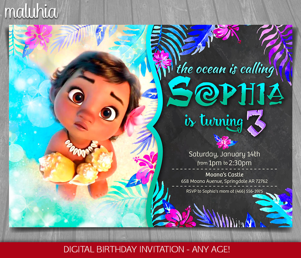 Best ideas about Moana Birthday Party Invitations
. Save or Pin Moana Invitation Disney Moana Invite Moana Birthday Now.