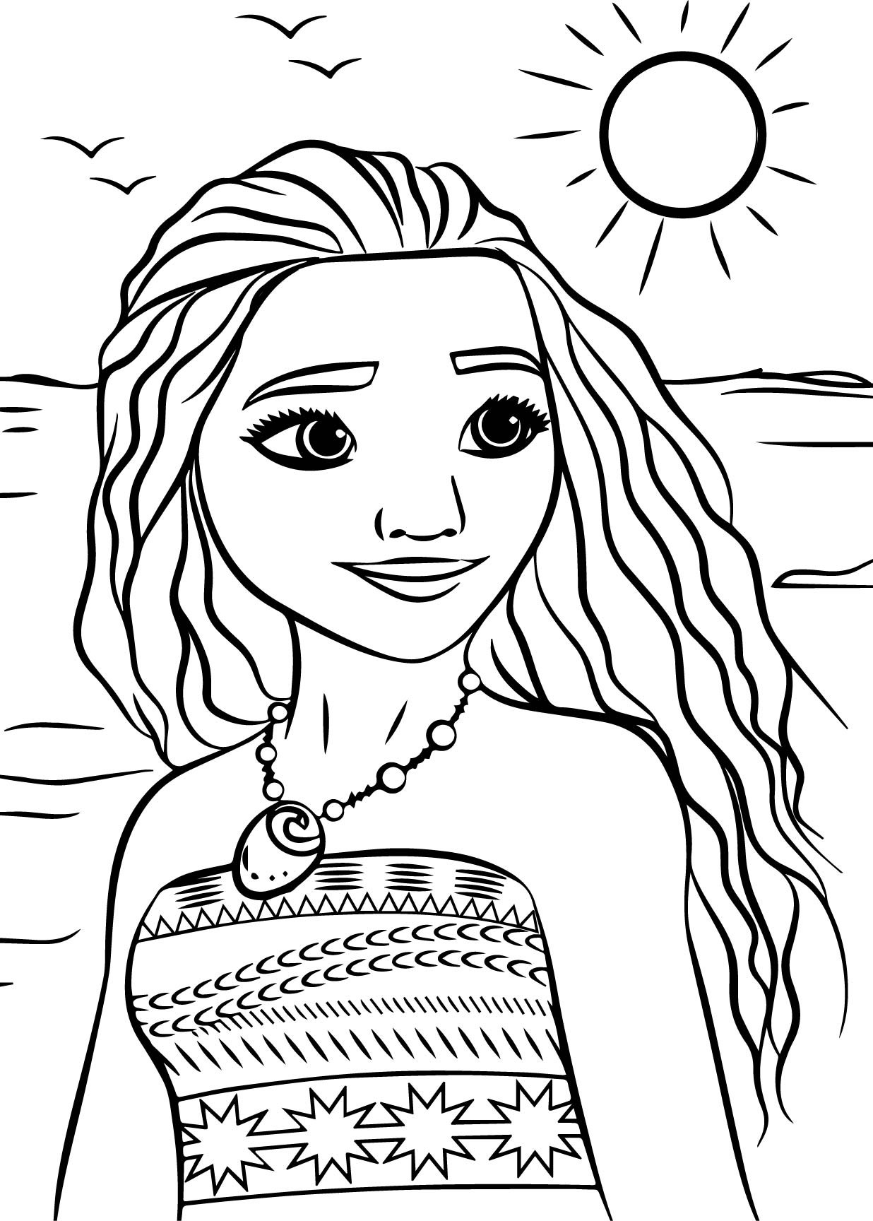 Best ideas about Moana Coloring Sheets For Girls
. Save or Pin Disney Moana Princess Coloring Page Now.