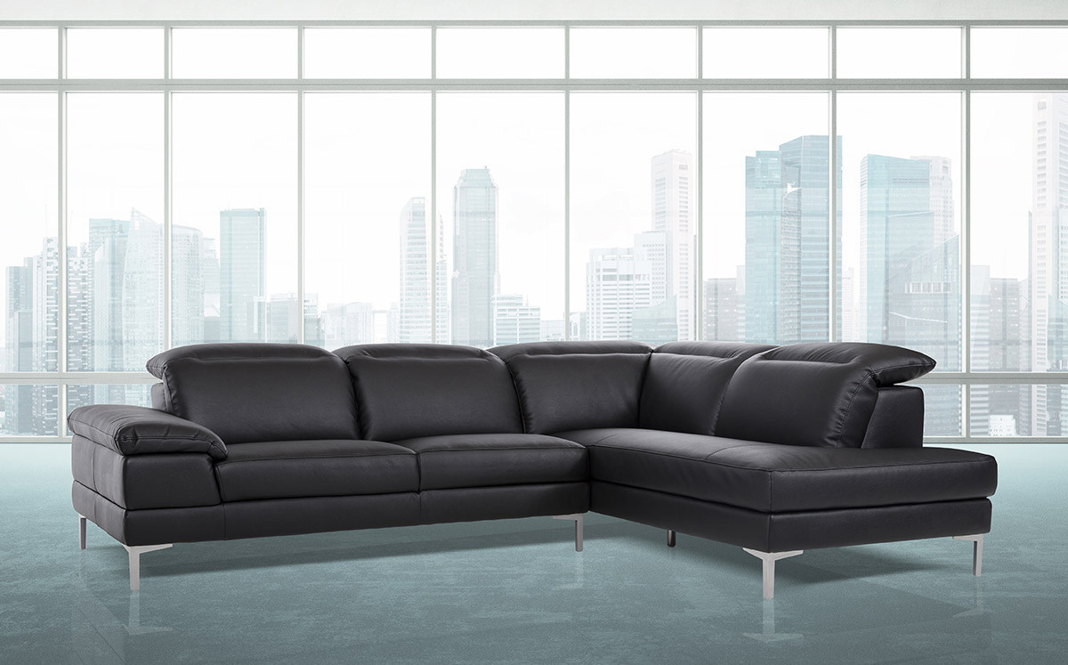 Best ideas about Modern Black Leather Sofa
. Save or Pin Carnation Modern Black Leather Sectional Sofa Now.