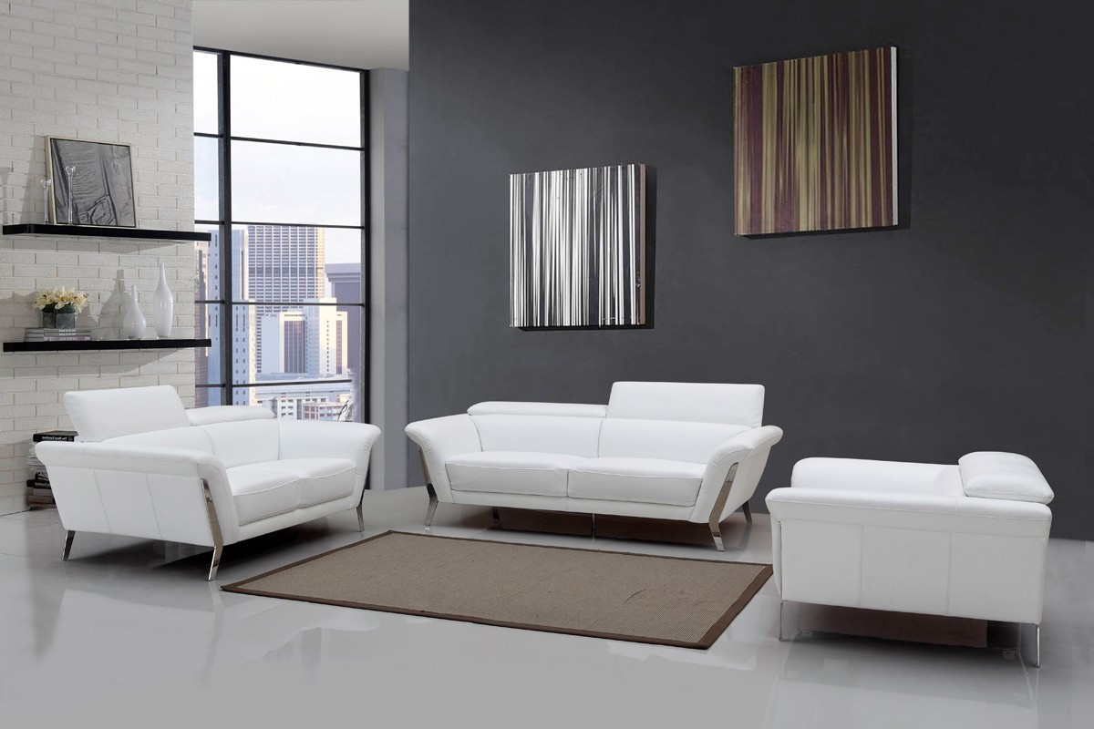 Best ideas about Modern Design Sofa
. Save or Pin Modern White Upholstered in Italian Leather Sofa Set New Now.