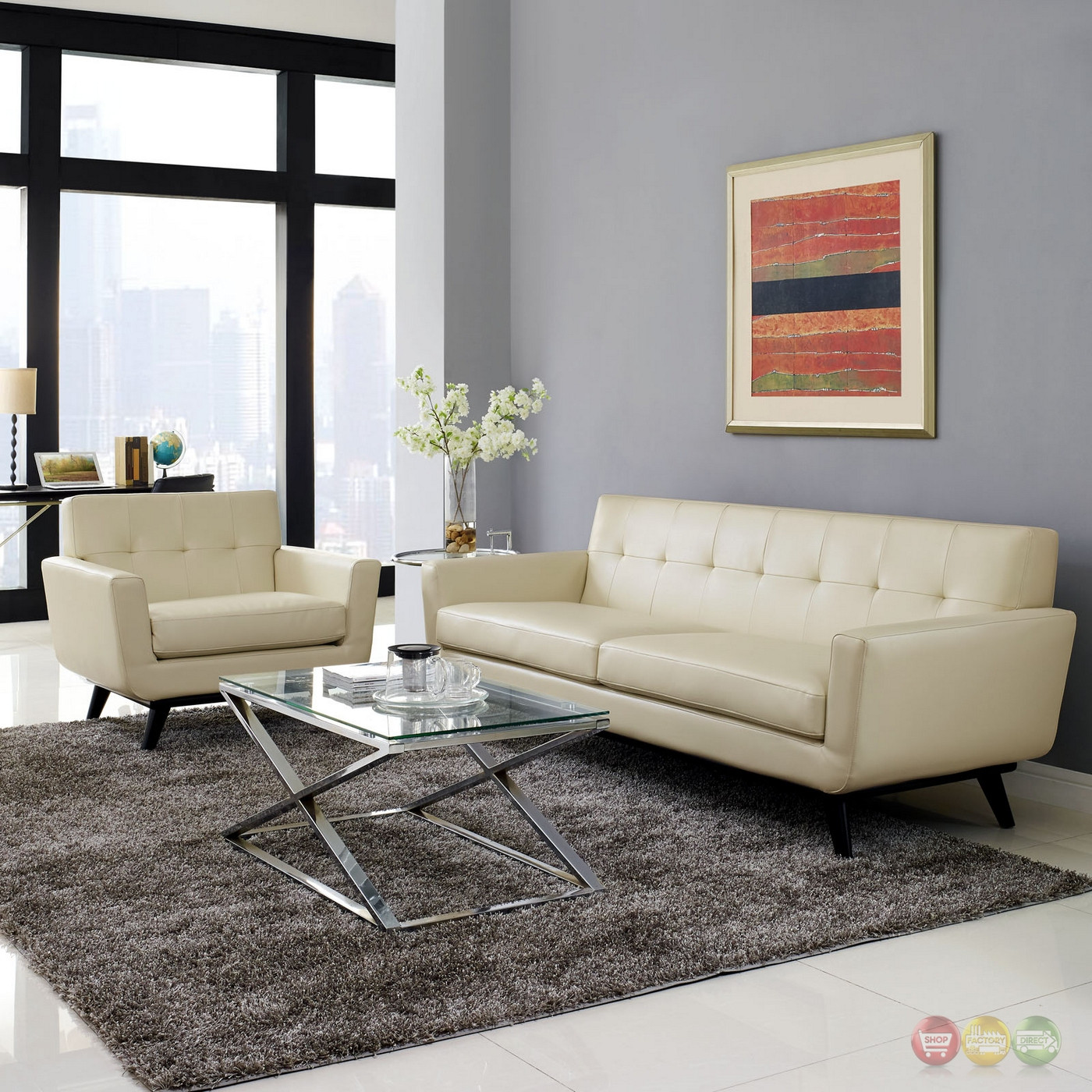 Best ideas about Modern Living Room Sets
. Save or Pin Engage Contemporary 2pc Button tufted Leather Living Room Now.