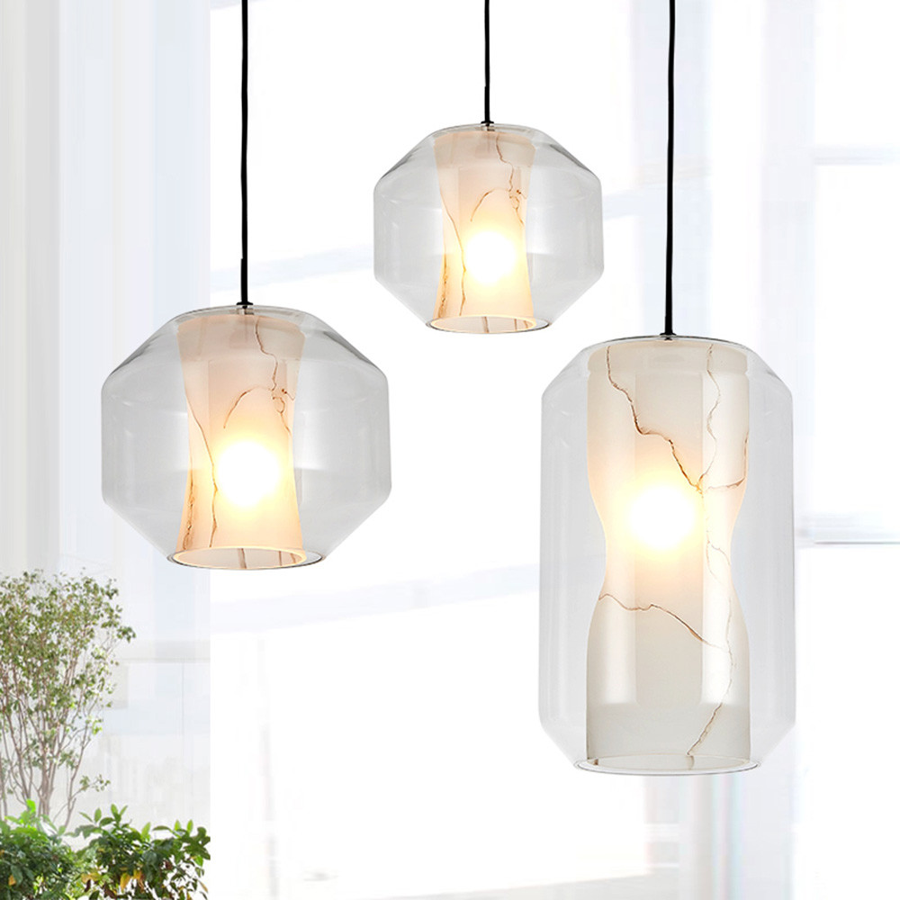 Best ideas about Modern Pendant Lighting
. Save or Pin Modern minimalist led pendant lamp clear glass marble Now.