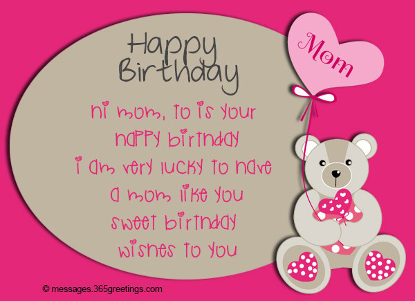 Best ideas about Mom Birthday Card Messages
. Save or Pin Birthday Wishes for Mother 365greetings Now.