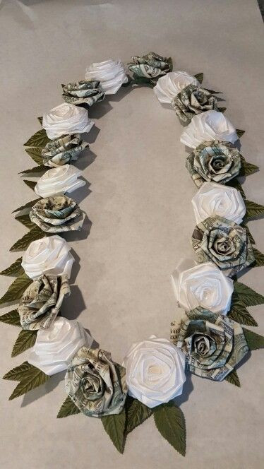 Best ideas about Money Lei DIY
. Save or Pin Money lei with ribbon roses Now.