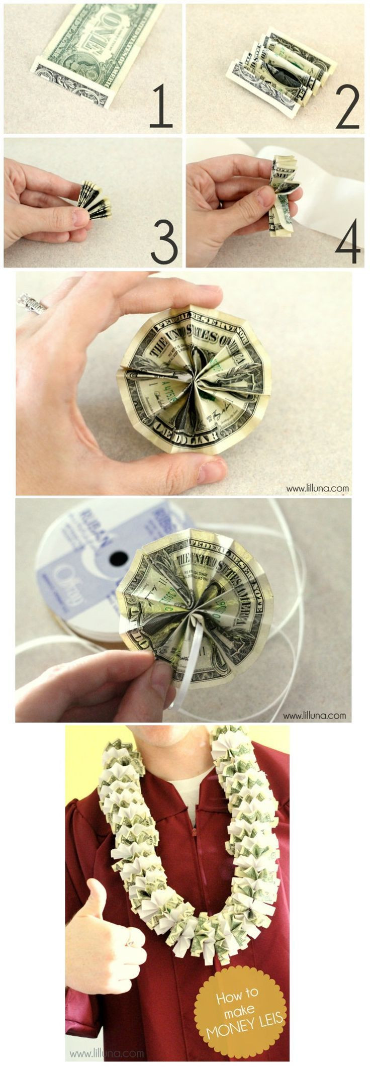 Best ideas about Money Lei DIY
. Save or Pin DIY Tutorial Leis How to Make Money Leis Now.