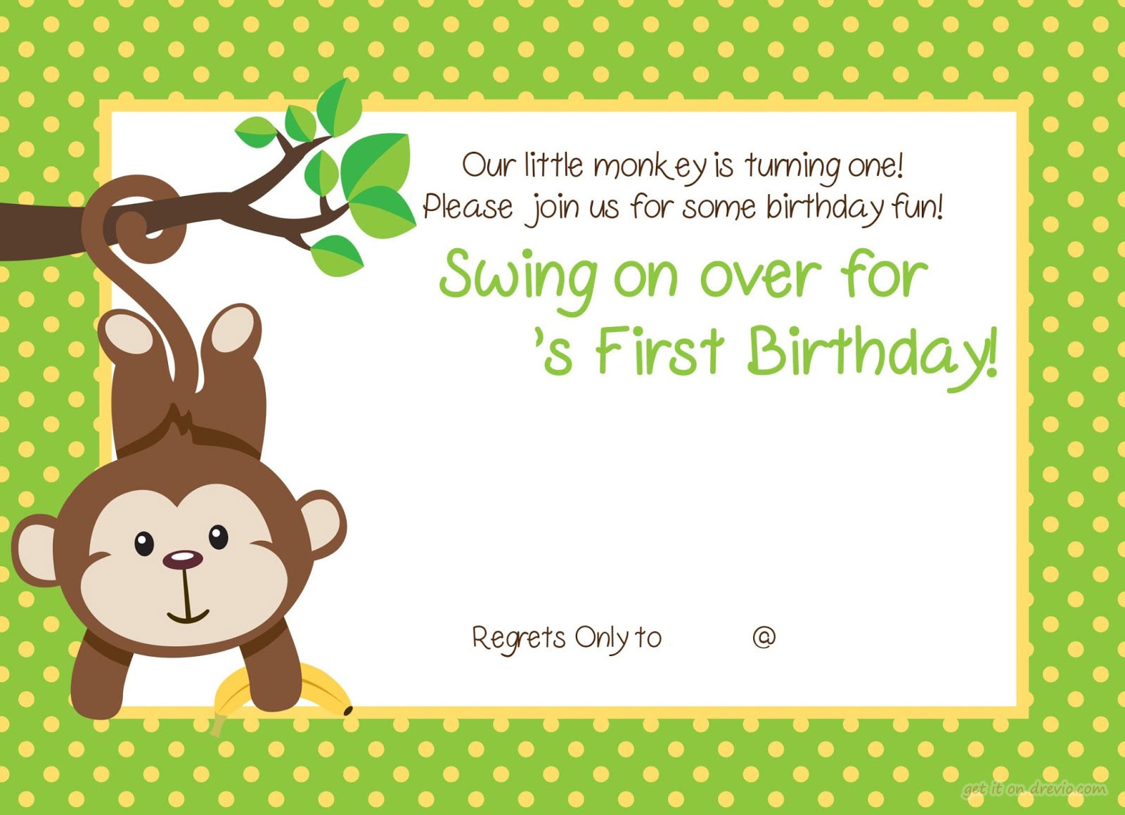Best ideas about Monkey Birthday Invitations
. Save or Pin Free Printable 1st Monkey Birthday Invitation Now.