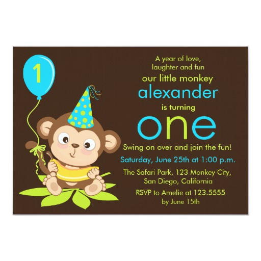 Best ideas about Monkey Birthday Invitations
. Save or Pin Cute Little Monkey First Birthday Invitation Now.