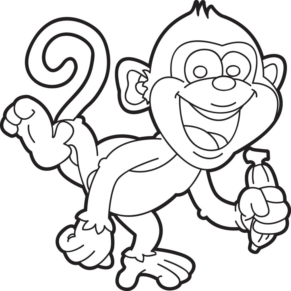 Best ideas about Monkey Printable Coloring Pages
. Save or Pin FREE Printable Cartoon Monkey Coloring Page for Kids Now.