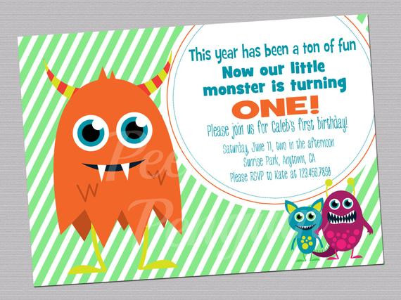 Best ideas about Monster First Birthday Invitations
. Save or Pin Monster First Birthday Invitations Baby Boy Birthday Invites Now.