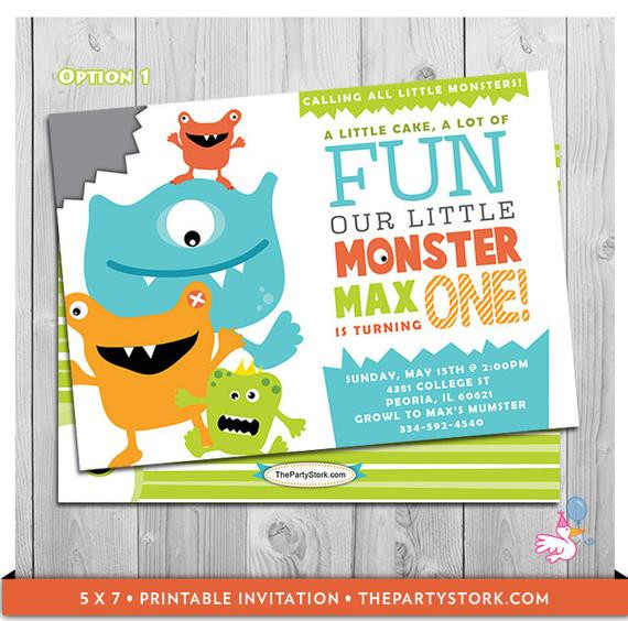 Best ideas about Monster First Birthday Invitations
. Save or Pin Monster First Birthday Invitation Printable Boys 1st Now.