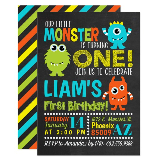 Best ideas about Monster First Birthday Invitations
. Save or Pin Monster 1st Birthday Party Invitation Now.