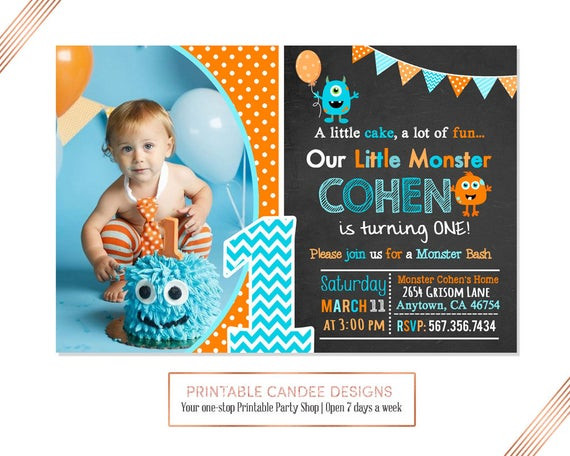 Best ideas about Monster First Birthday Invitations
. Save or Pin Monster Birthday Invitation Monster Party Invitation Little Now.