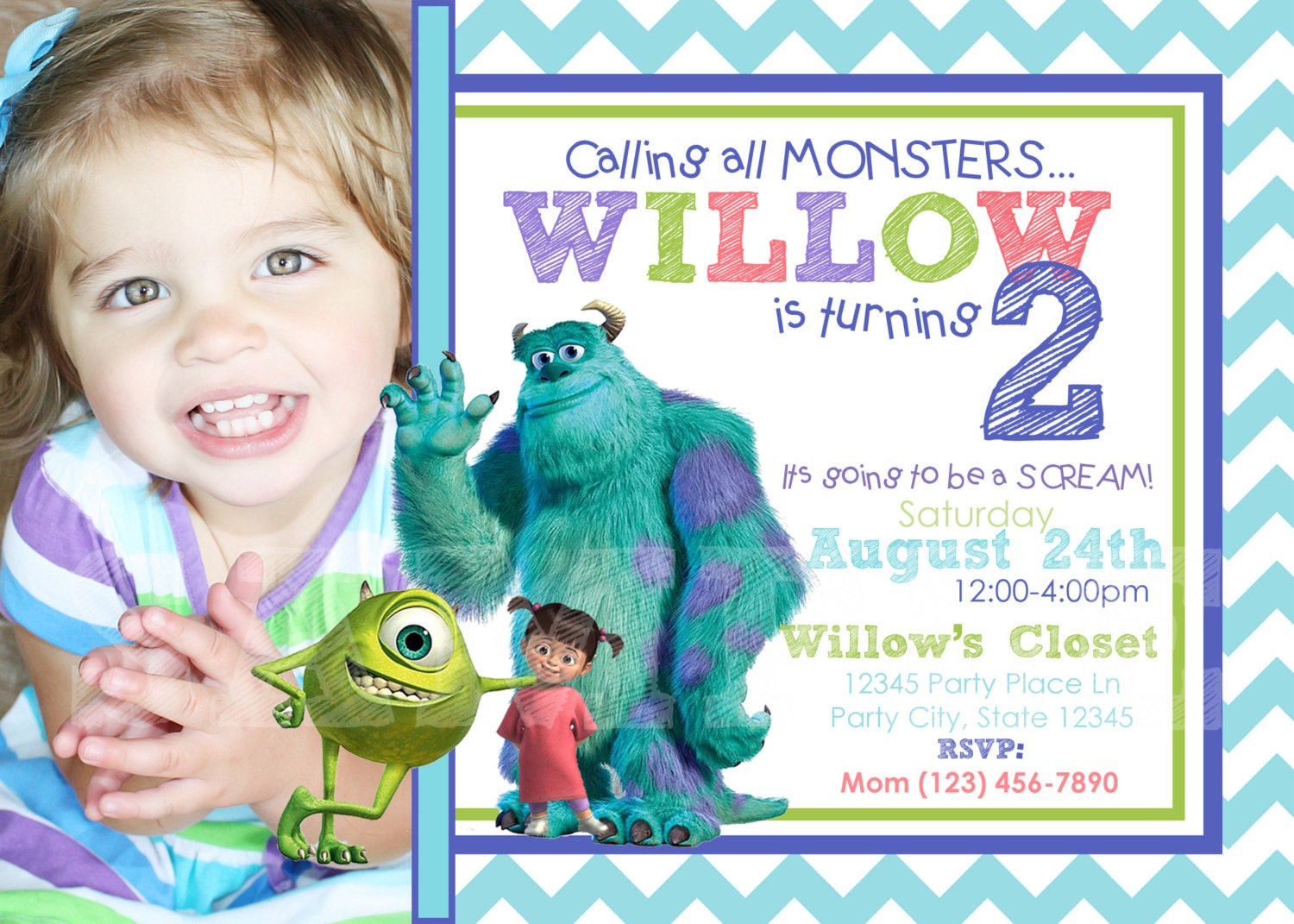 Best ideas about Monsters Inc Birthday Invitations
. Save or Pin Etsy Your place to and sell all things handmade Now.