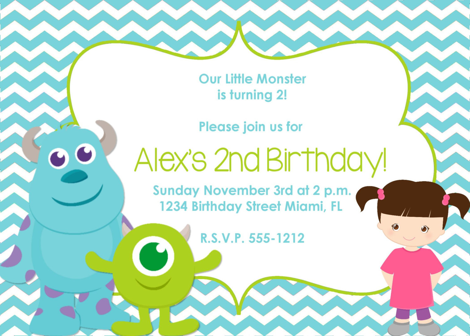 Best ideas about Monsters Inc Birthday Invitations
. Save or Pin Monster Inc Birthday Invitation Inspired Now.