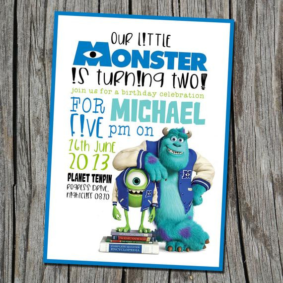 Best ideas about Monsters Inc Birthday Invitations
. Save or Pin Monsters Inc invitation ONLY Modern by EmbellisheDesigns Now.