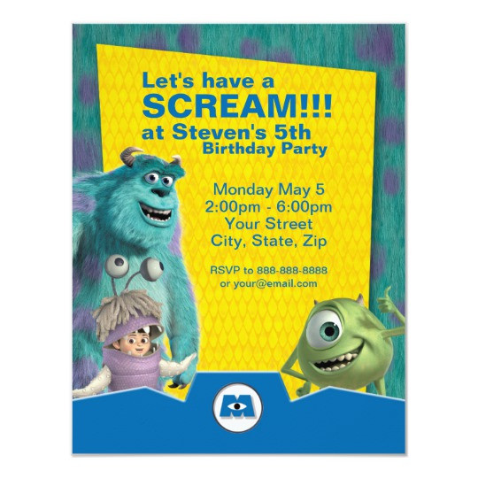 Best ideas about Monsters Inc Birthday Invitations
. Save or Pin Monsters Inc Birthday Invitation Now.