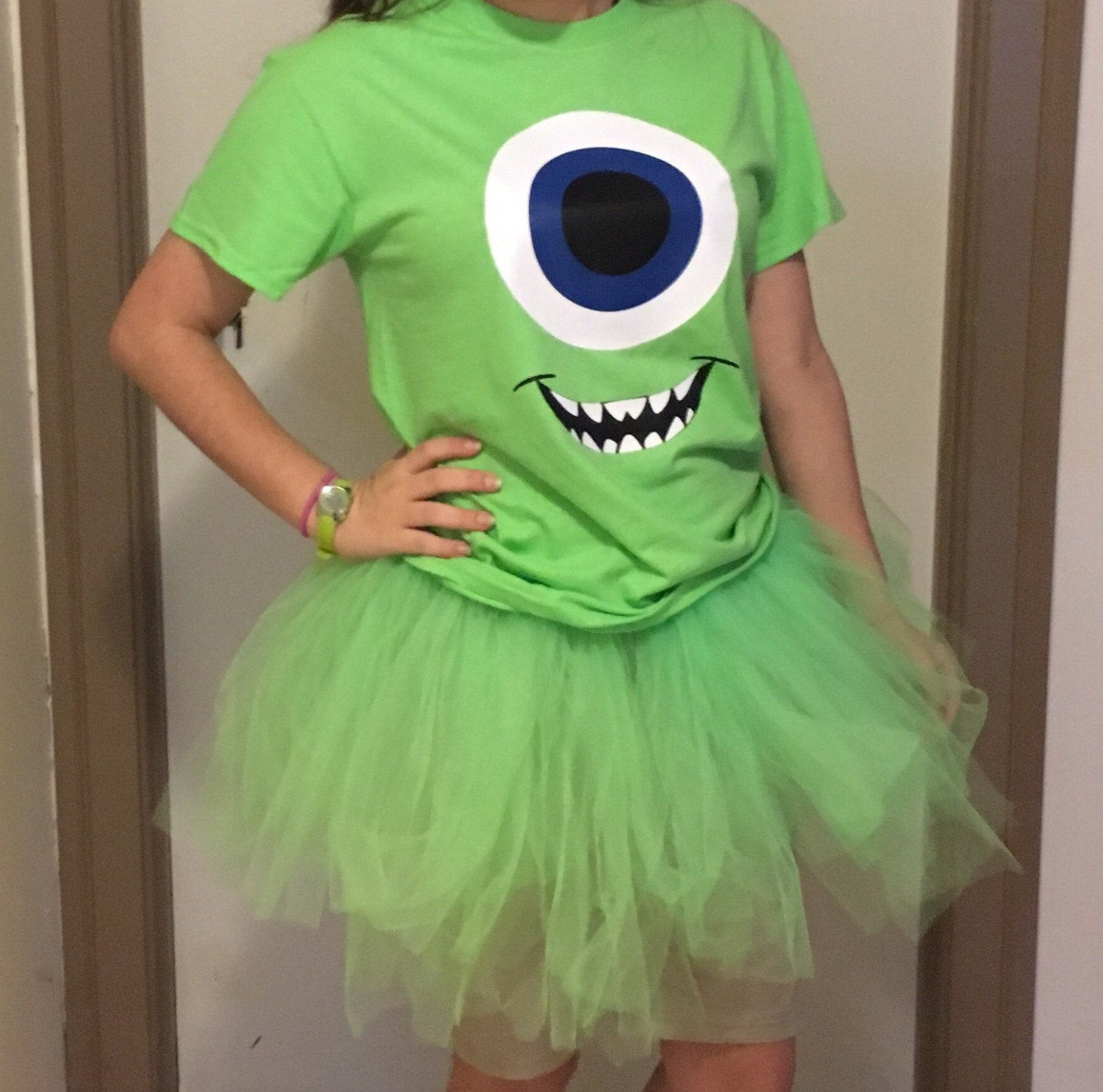 Best ideas about Monsters Inc DIY Costumes
. Save or Pin Halloween Costume Shirt Mike Wasouski Monsters Inc Green Now.