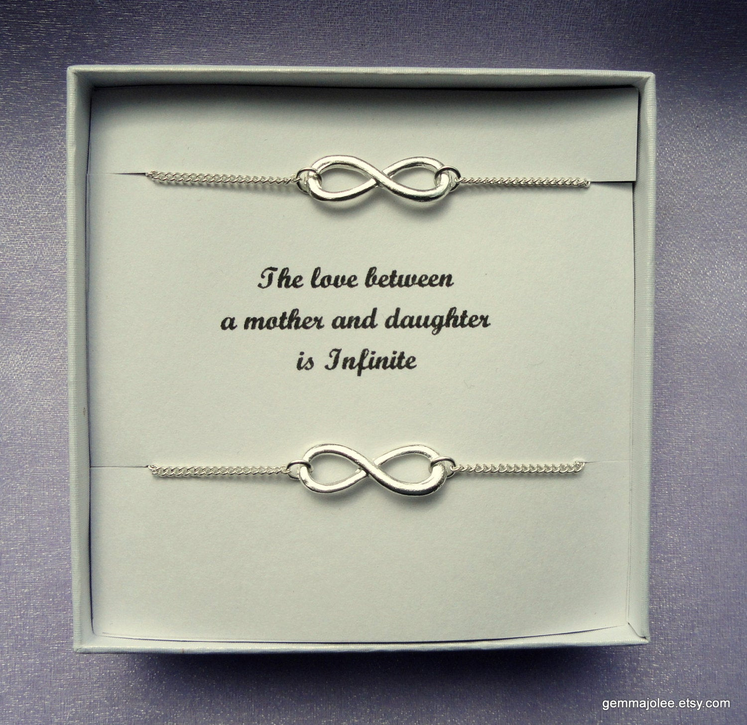 Best ideas about Mother Daughter Gift Ideas
. Save or Pin Mother daughter t Two infinity bracelets Silver infinity Now.