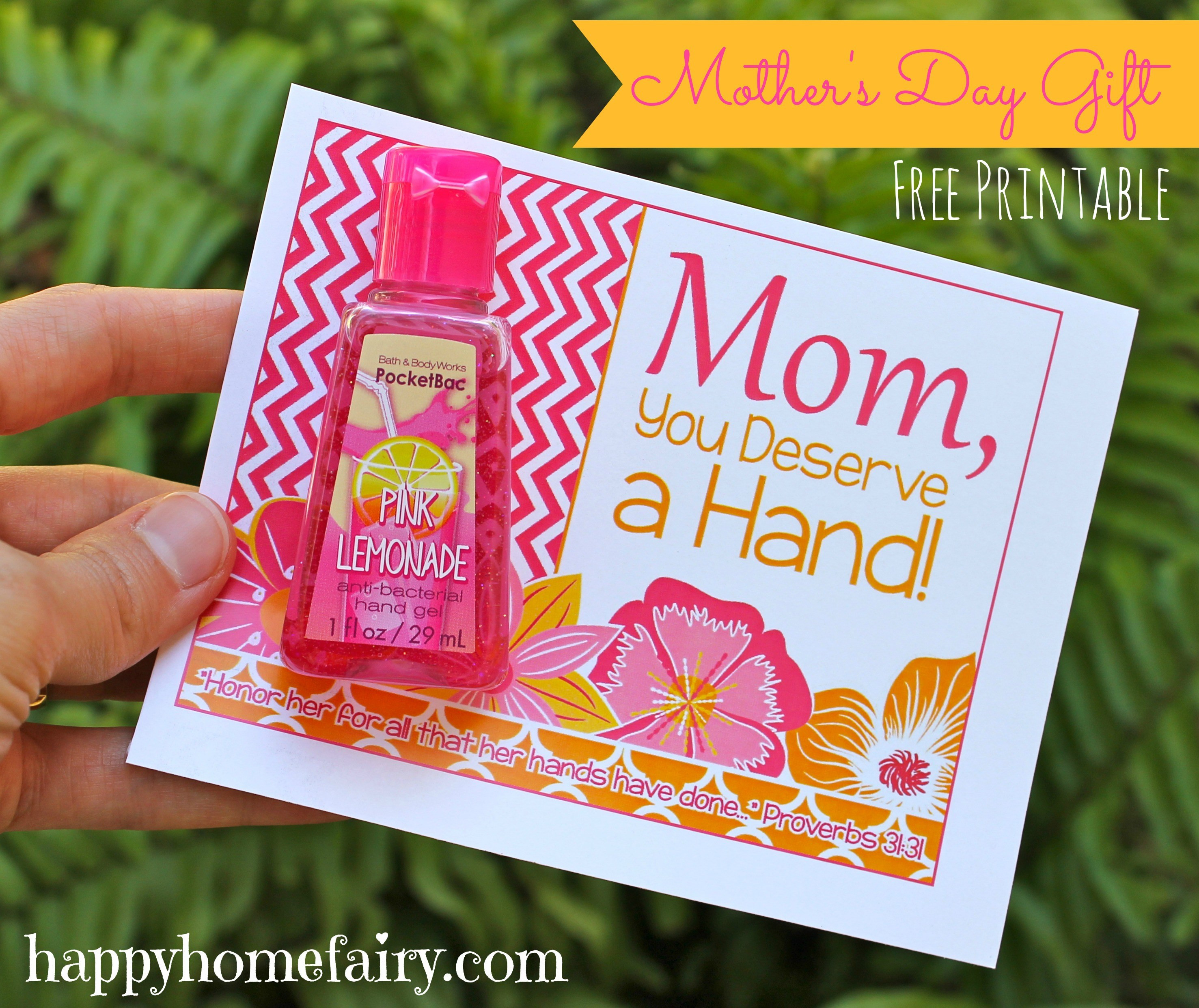 Best ideas about Mother Day Gift Ideas
. Save or Pin Easy Mother s Day Gift Idea FREE Printable Happy Home Now.