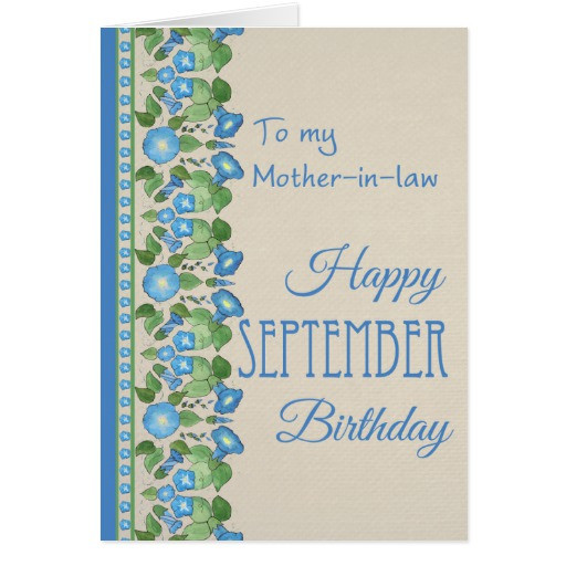 Best ideas about Mother In Law Birthday Card
. Save or Pin Morning Glory September Birthday Mother in law Card Now.