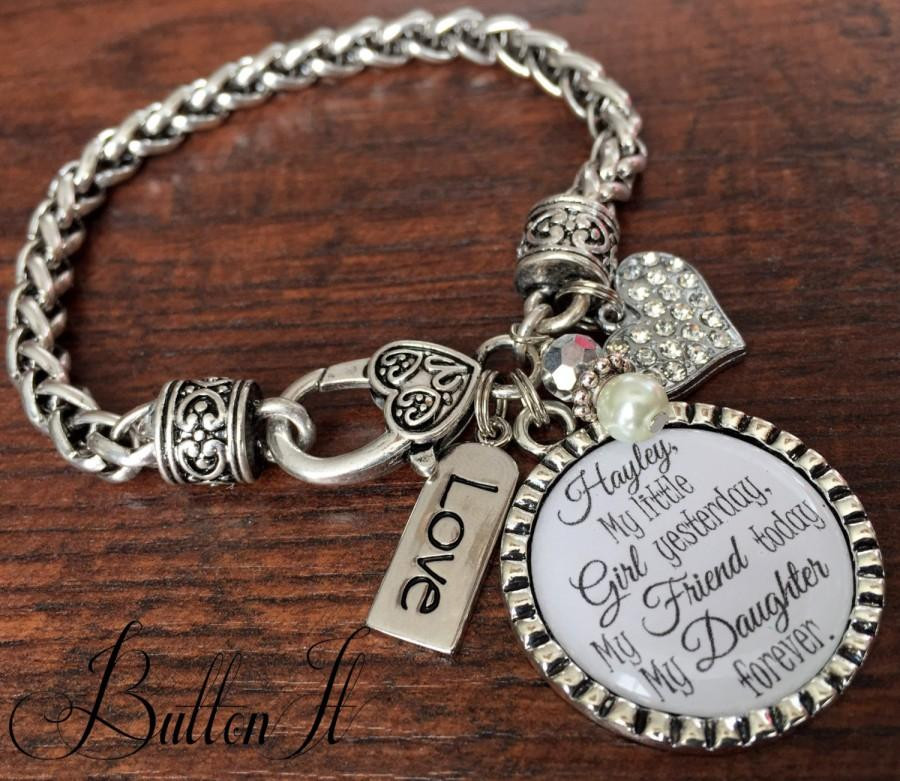 Best ideas about Mother To Daughter Wedding Gift Ideas
. Save or Pin Mother Daughter Bracelet Personalized Wedding Mother Now.