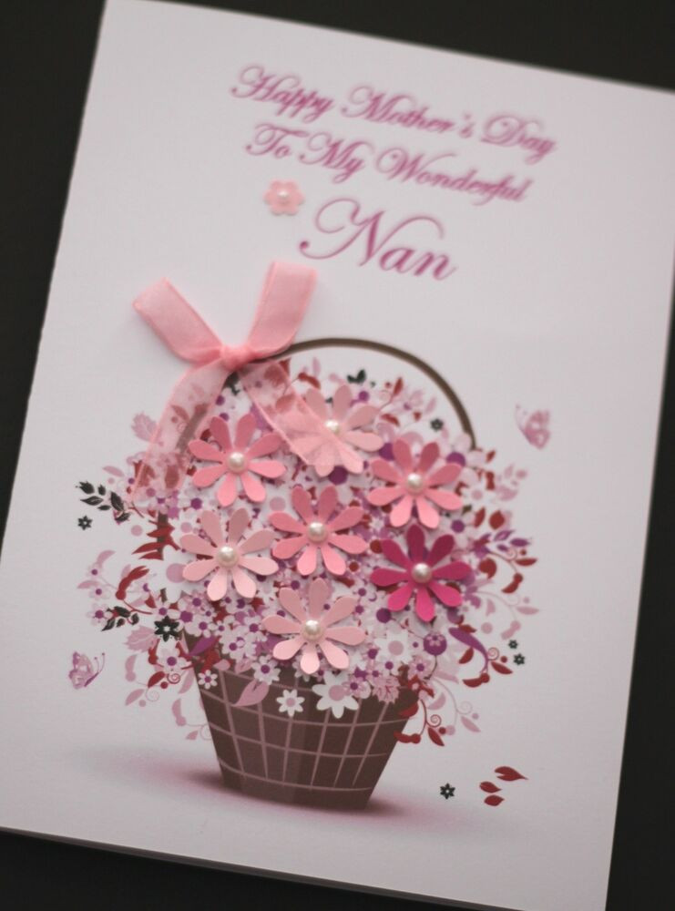 Best ideas about Mother'S Day Card DIY
. Save or Pin A5 Handmade Personalised LOVELY FLOWERS MOTHER S DAY Now.