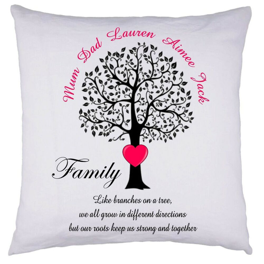 Best ideas about Mother'S Day Card DIY
. Save or Pin PERSONALISED Family Tree Cushion Cover Gift Valentines Now.