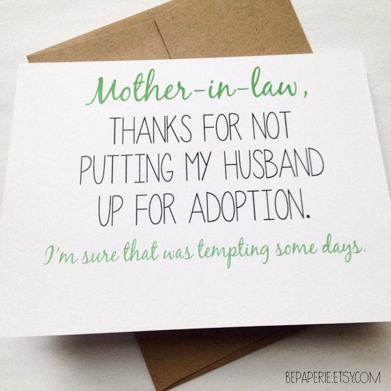 Best ideas about Mother'S Day Gift Ideas For Mother In Law
. Save or Pin Mother in Law Card Mother s Day Card Mom Birthday Card Now.