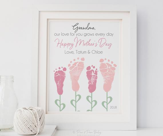 Best ideas about Mother'S Day Gift Ideas From Baby
. Save or Pin Mother s Day Gift for Grandma from Kids Personalized Baby Now.