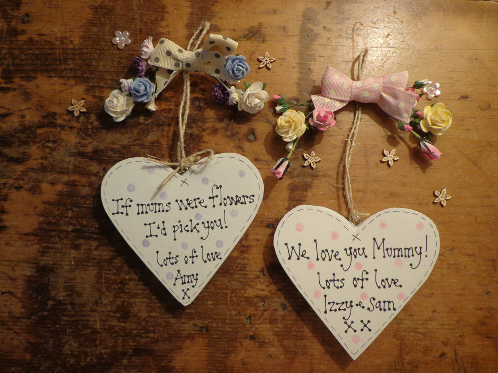 Best ideas about Mother'S Day Gifts DIY
. Save or Pin Personalised MOTHER S Day Handmade Heart Wooden Plaque Now.