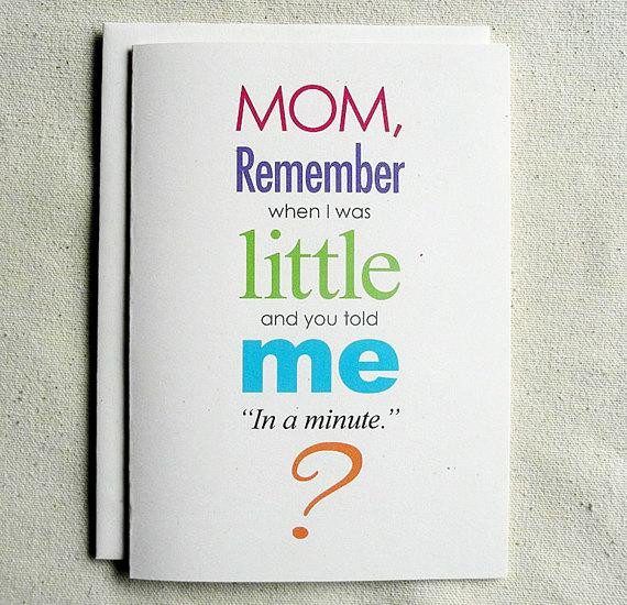 Best ideas about Mothers Birthday Card
. Save or Pin Mother Birthday Card Funny Mom Remember when I was Little Now.