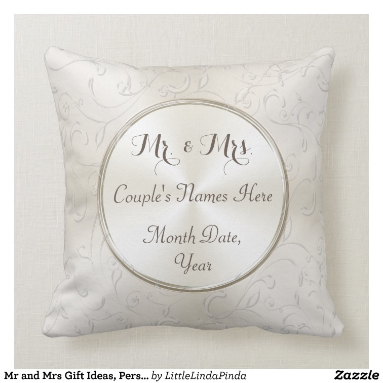 Best ideas about Mr And Mrs Gift Ideas
. Save or Pin Mr and Mrs Gift Ideas Personalized Wedding Pillow Now.