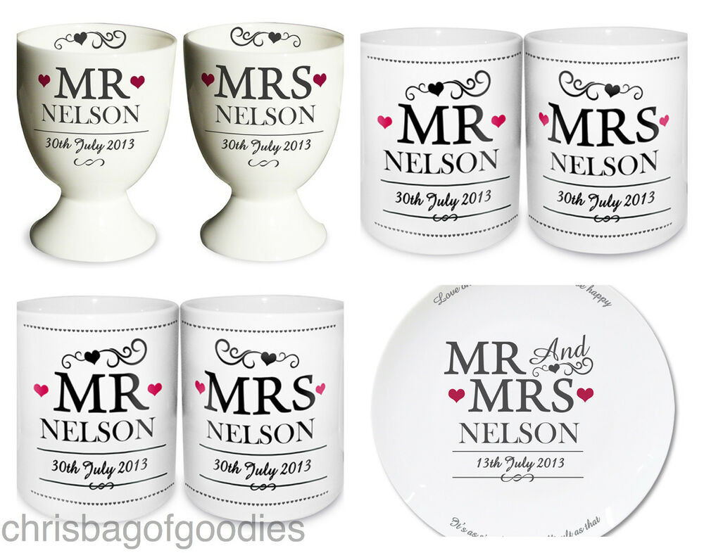 Best ideas about Mr And Mrs Gift Ideas
. Save or Pin PERSONALISED MR & and MRS Gifts for COUPLE BRIDE GROOM Now.