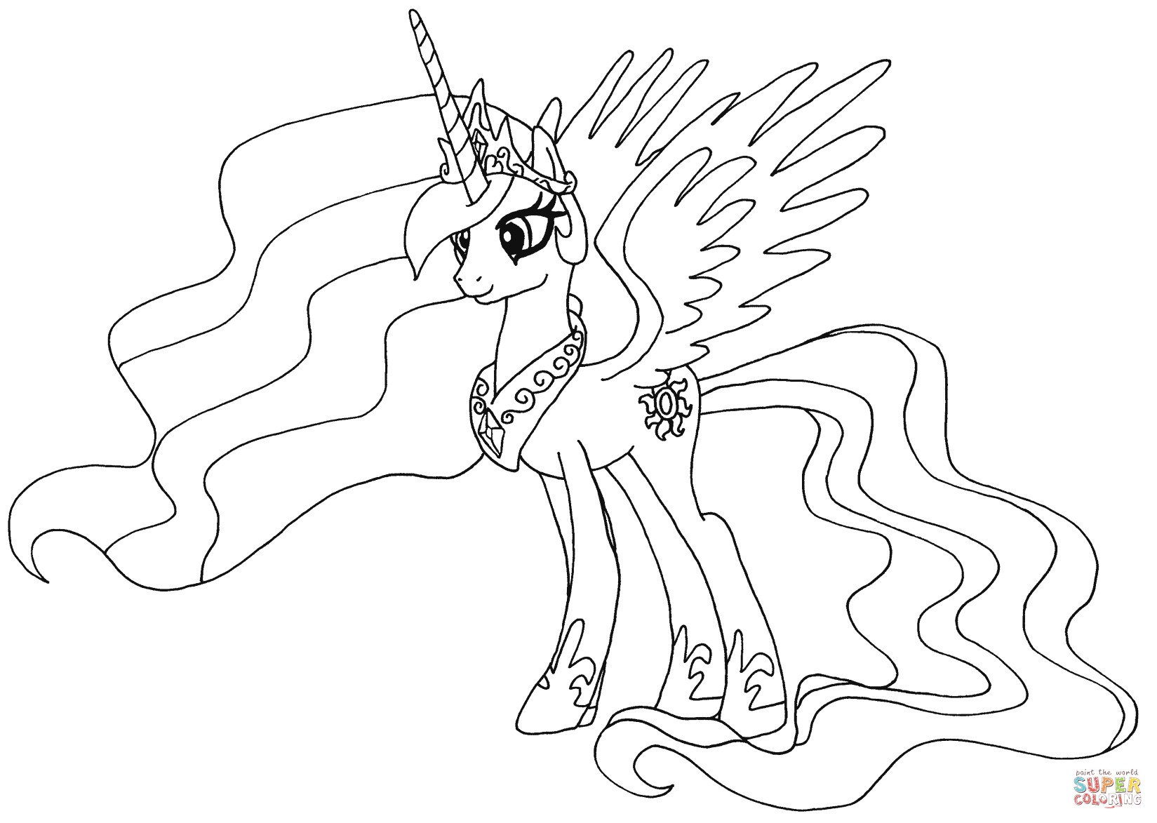 Best ideas about My Little Pony Princess Celestia Silly Coloring Sheets For Kids
. Save or Pin Princess Celestia coloring page Now.