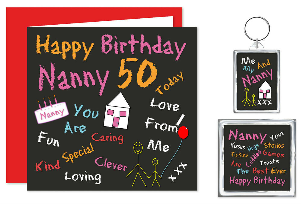 Best ideas about Nanny Birthday Gifts
. Save or Pin 50th Nanny Happy Birthday Gift Set Card Keyring & Magnet Now.