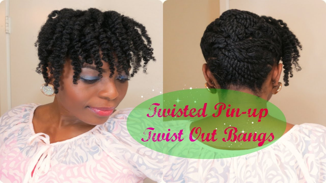 Best ideas about Natural Pin Up Hairstyles
. Save or Pin 81 Natural Hair Tutorial Twisted Pinup Twist out Bangs Now.