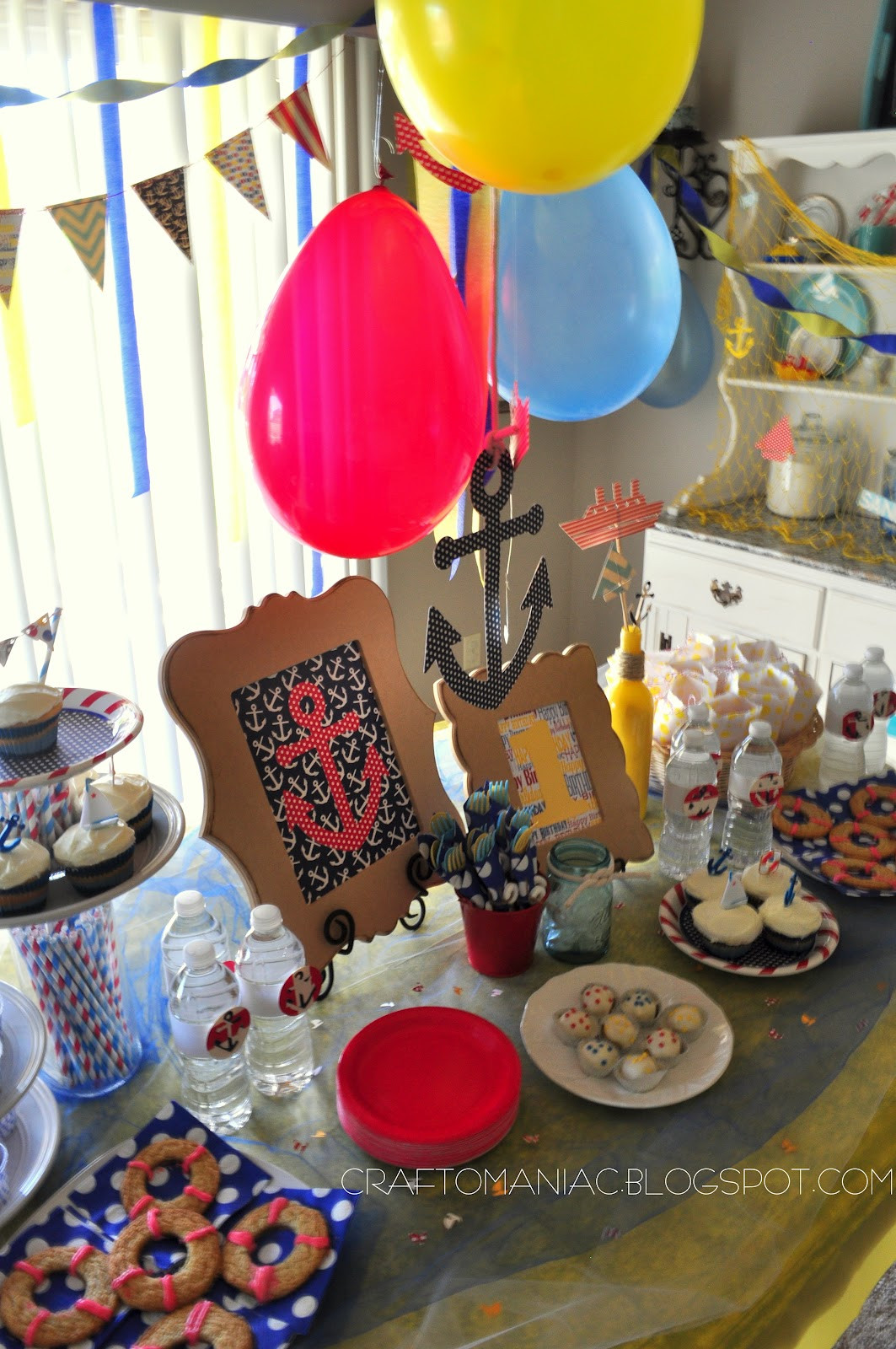 Best ideas about Nautical Birthday Decorations
. Save or Pin A Nautical 1st Birthday Party Craft O Maniac Now.