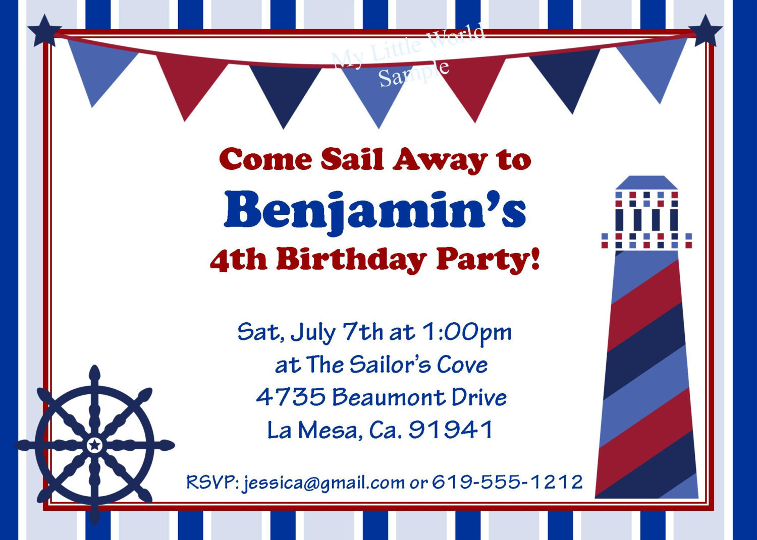 Best ideas about Nautical Birthday Invitations
. Save or Pin Nautical Birthday Invitation DIY by TresChicPartyDesigns Now.