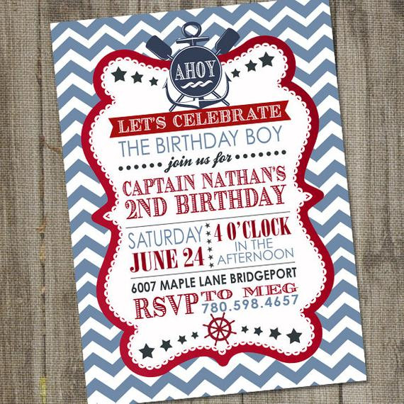 Best ideas about Nautical Birthday Invitations
. Save or Pin Nautical Party Invitation Nautical Sailor Party PRINTABLE Now.