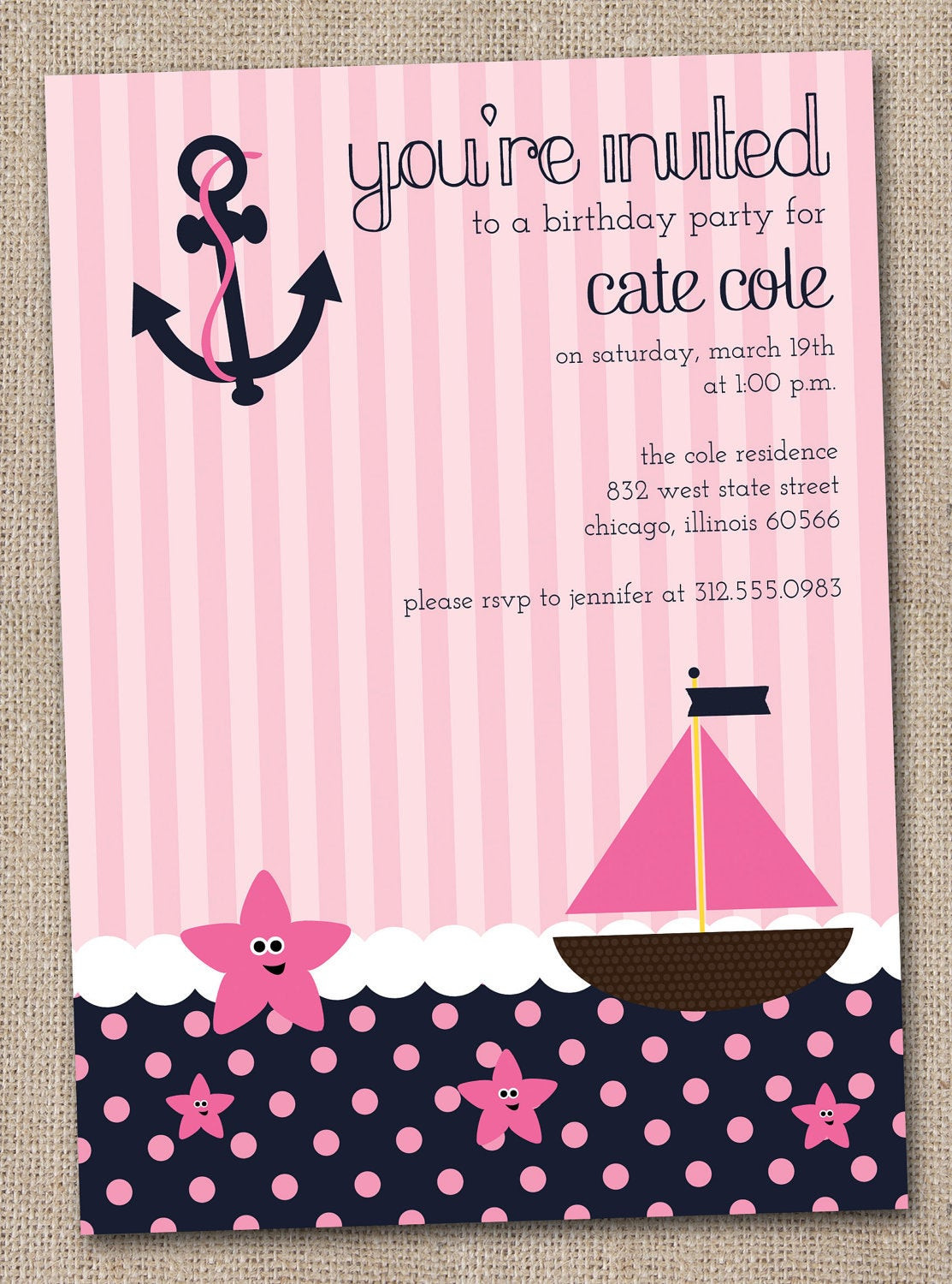 Best ideas about Nautical Birthday Invitations
. Save or Pin Nautical Girls Birthday Party Invitations Printable Digital Now.