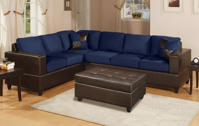 Best ideas about Navy Sectional Sofa
. Save or Pin F7637 Navy Blue Sectional Sofa Set by Poundex Now.