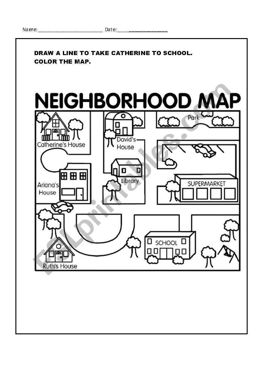Best ideas about Neighborhood Map Of Wisconsin Preschool Coloring Sheets
. Save or Pin Neighborhood map ESL worksheet by lumanauarabrazil Now.