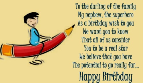 Best ideas about Nephew Birthday Quote
. Save or Pin 70 Birthday Wishes and Messages for Nephew Now.