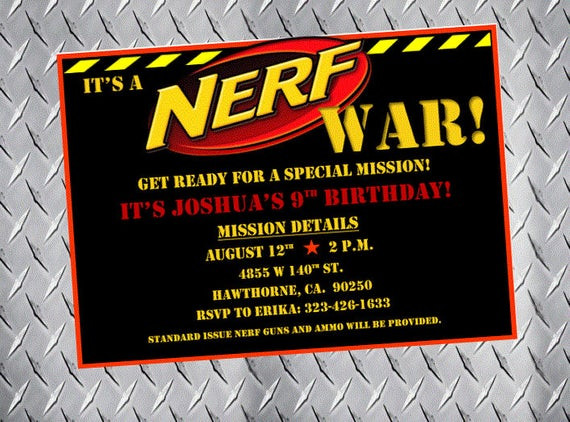 Best ideas about Nerf Birthday Invitations
. Save or Pin Nerf Party Invitations Nerf Birthday Invitations Nerf Bday Now.