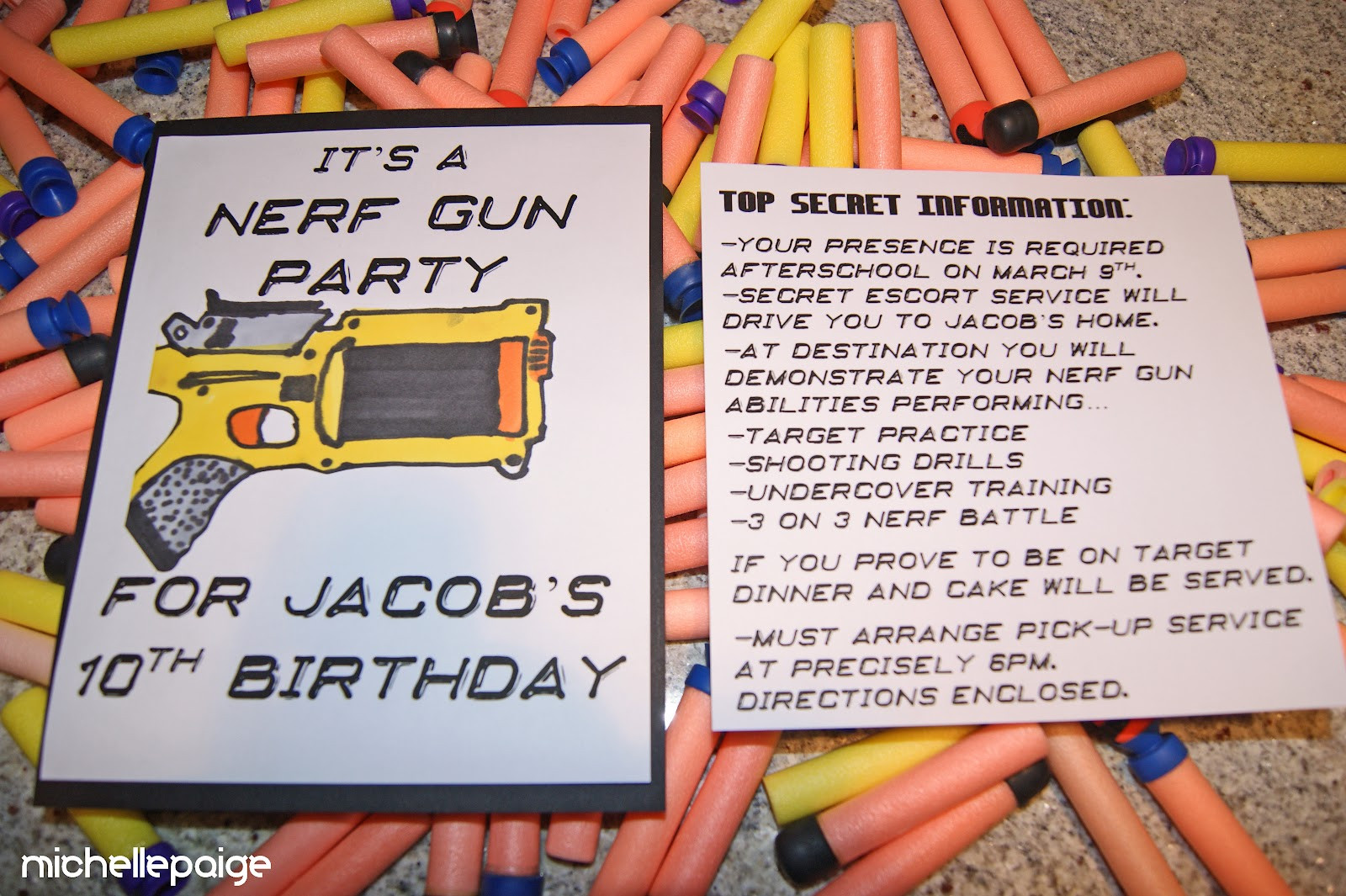 Best ideas about Nerf Birthday Invitations
. Save or Pin michelle paige blogs Nerf Gun Party Now.