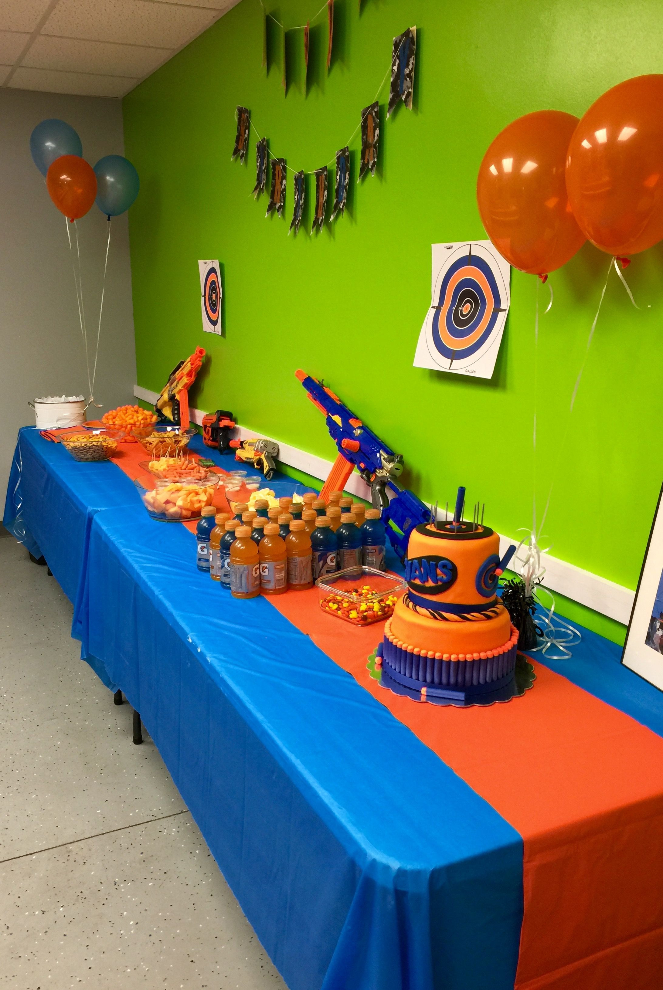 Best ideas about Nerf Birthday Party
. Save or Pin Nerf Party Food and Cake Table Now.