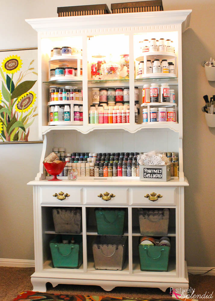 Best ideas about New Craft Storage Ideas Using Unexpected Items
. Save or Pin Craft Storage Center from and Old Hutch Now.