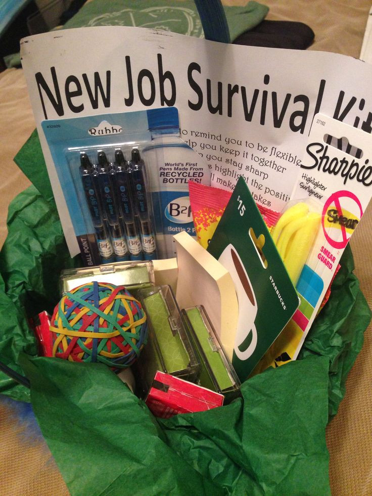 Best ideas about New Job Gift Ideas For Her
. Save or Pin New job survival basket To do list Now.