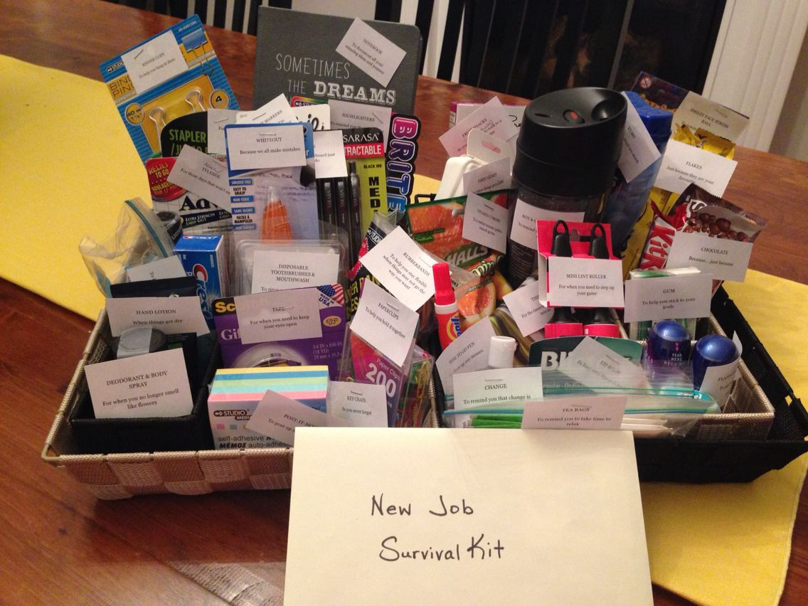 Best ideas about New Job Gift Ideas For Her
. Save or Pin New job survival kit made this for my hubby So many Now.